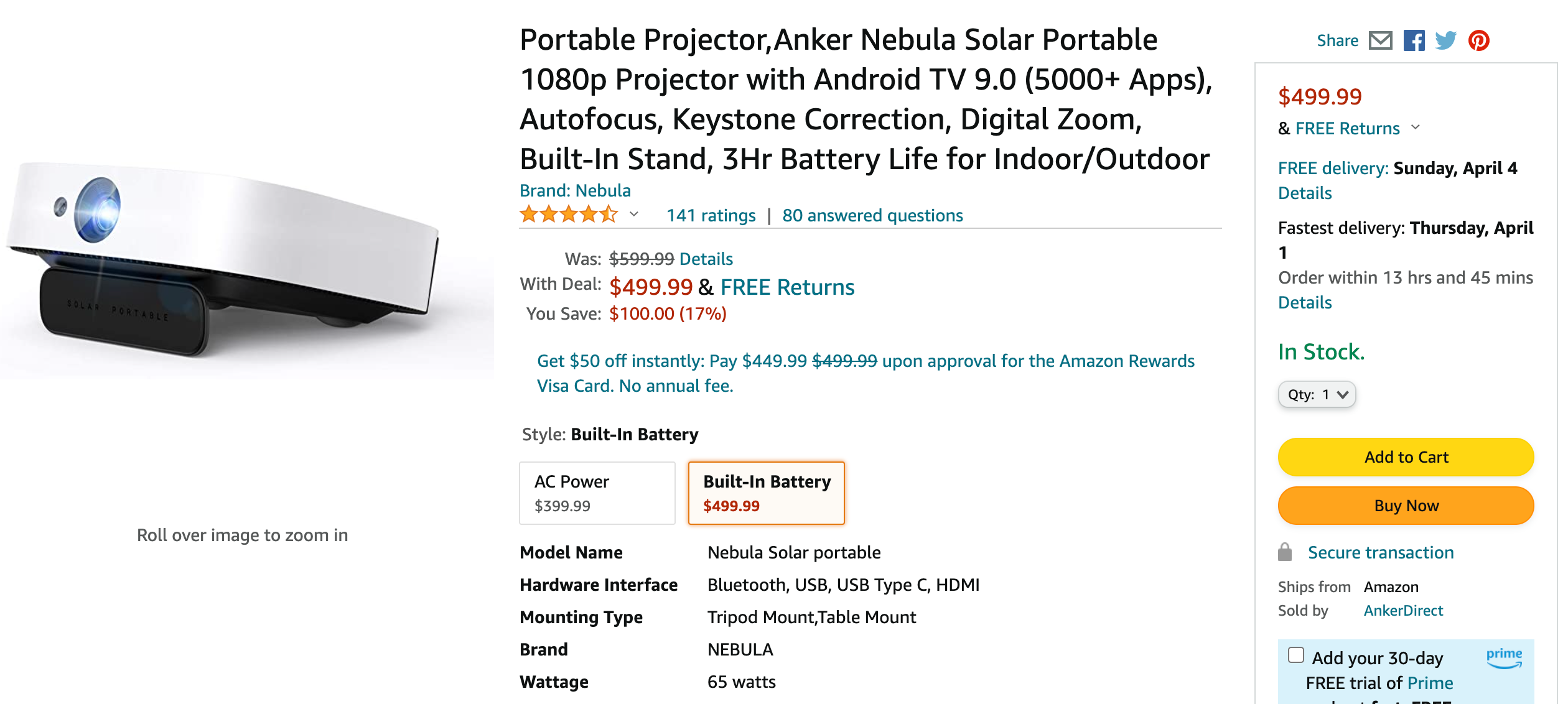 Anker Nebula Solar Portable projector review