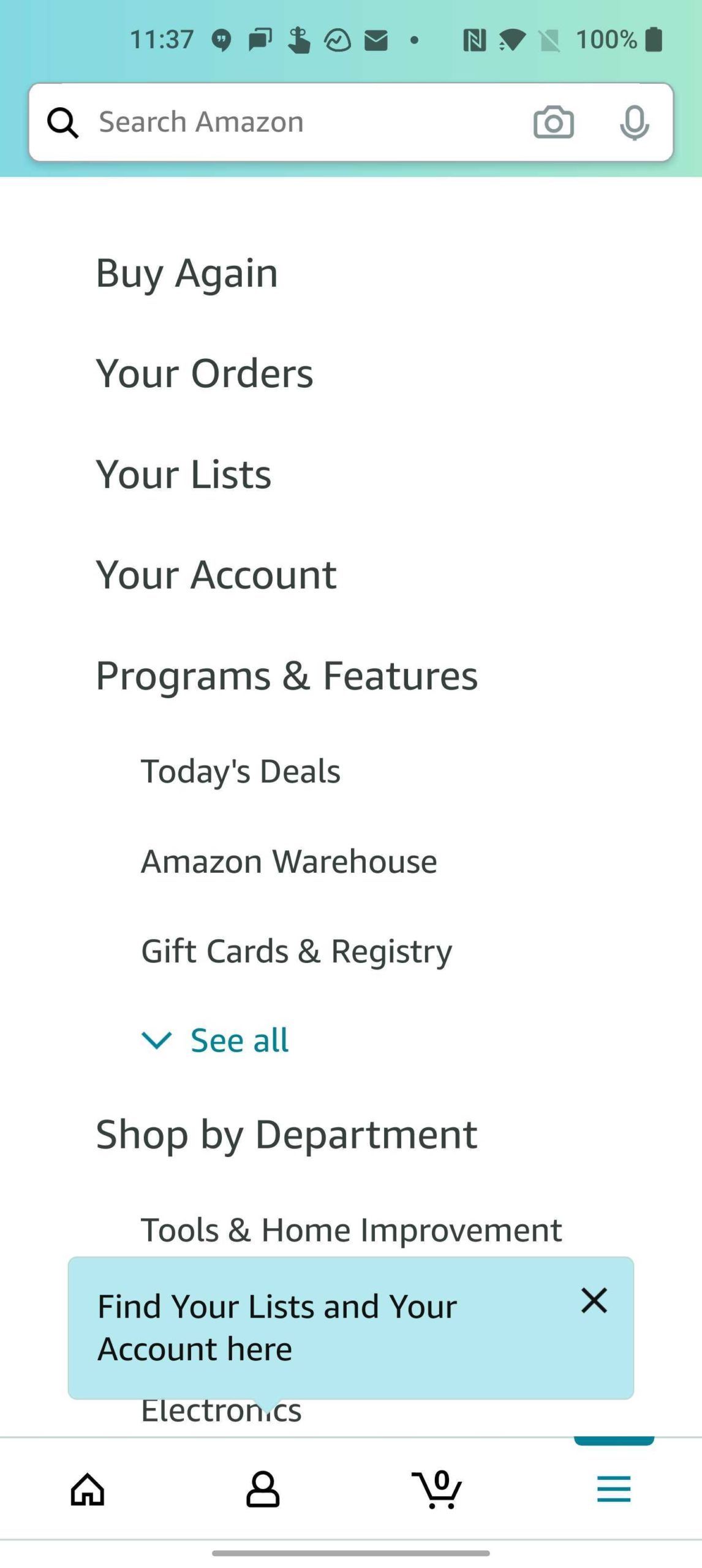 Amazon app picks up new UI with bottom bar navigation and better Whole ...