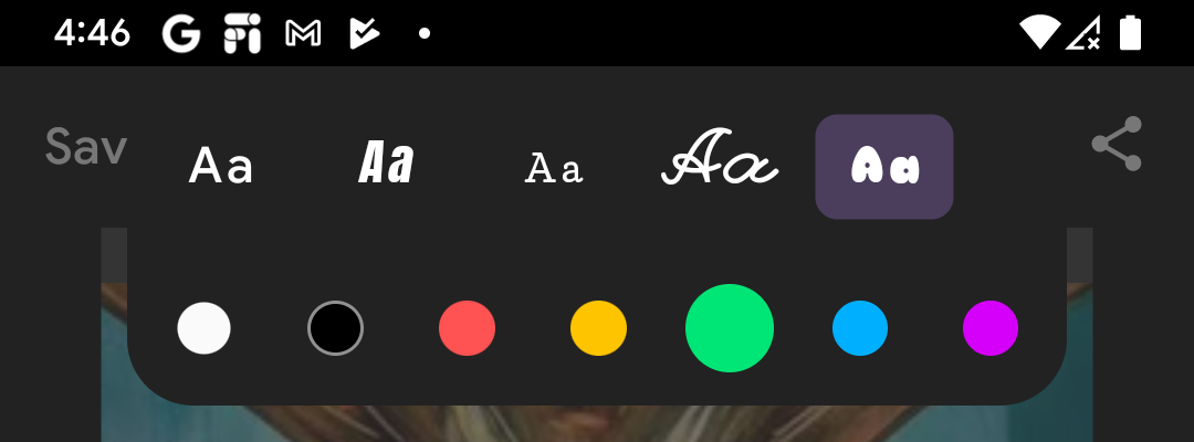 Android 12 screenshot markup tool now features fancy fonts