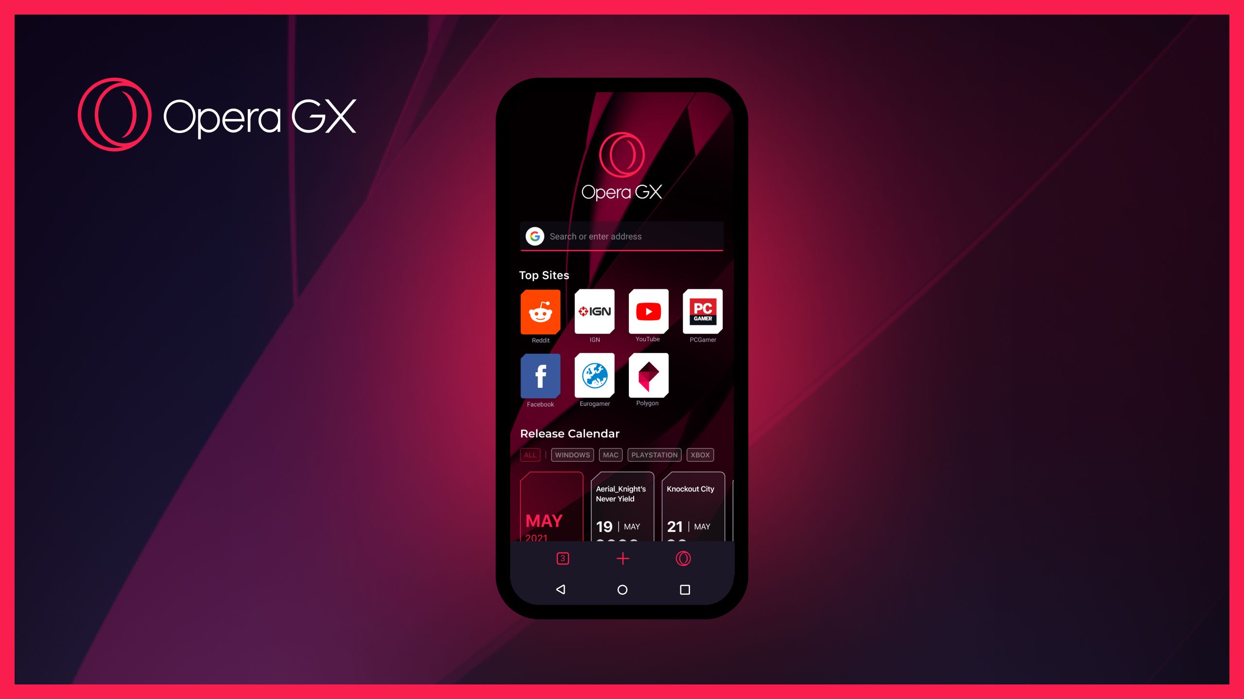 Opera GX lands on Android as a gaudy browser that targets gamers