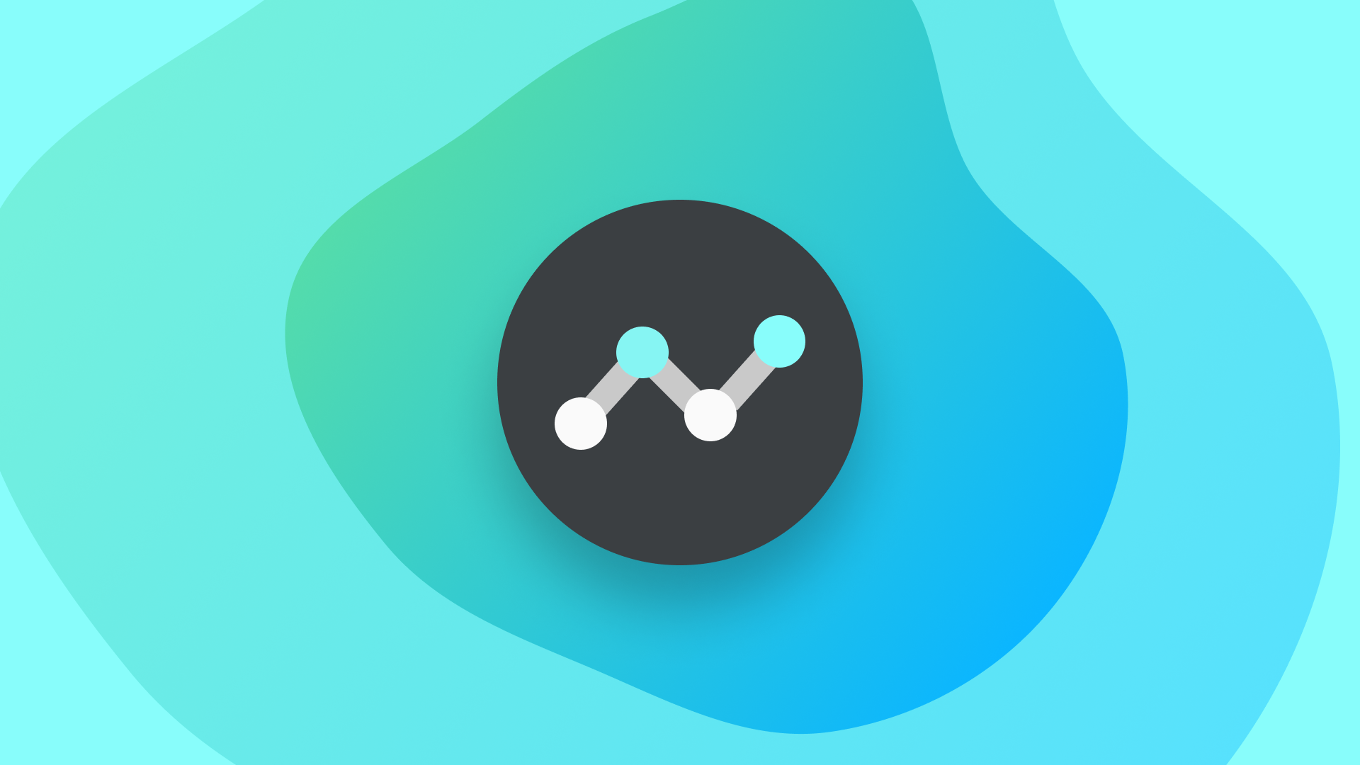 The ChromeOS logo against a wavy blue background