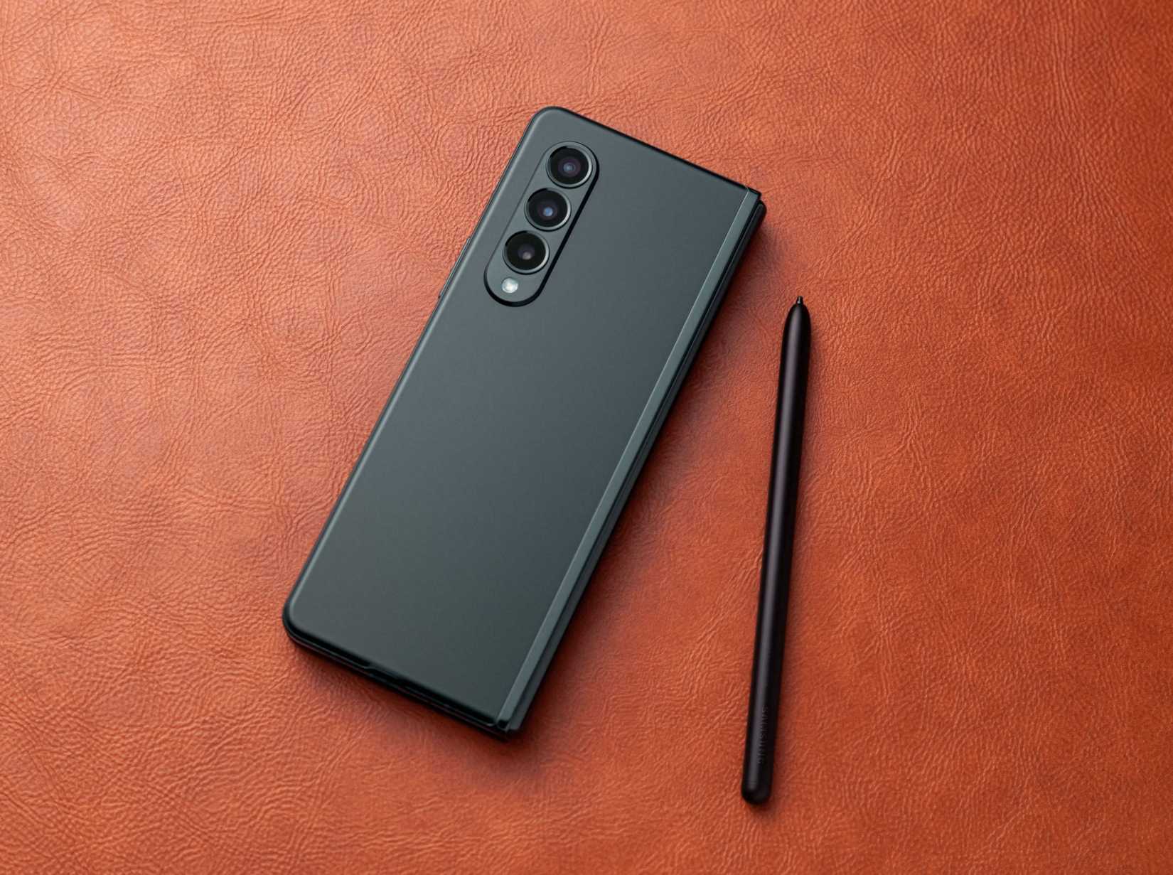 Samsung Galaxy Z Fold 3 lying face down