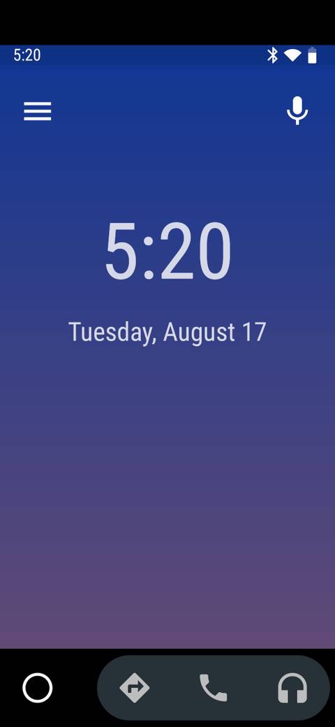 An old screenshot of Android Auto for phone screens.