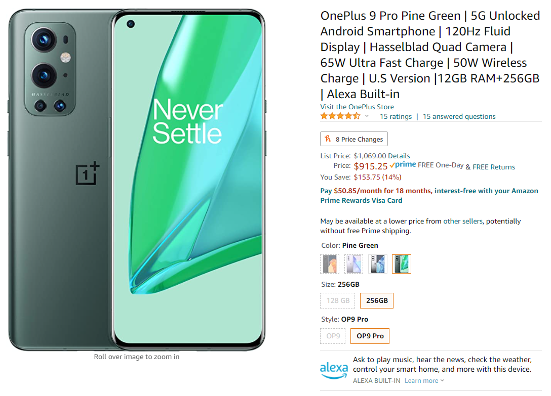 Amazon has the OnePlus 9 Pro at its lowest price yet