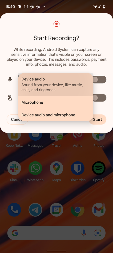 How to record audio from Android apps