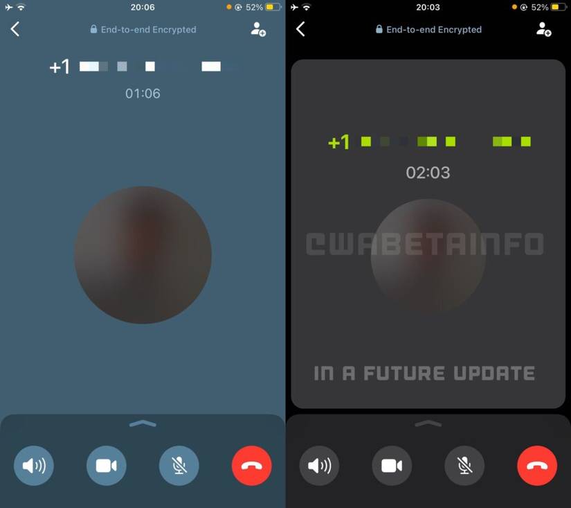 Wa. Call WhatsApp has a refined voice call interface in the works