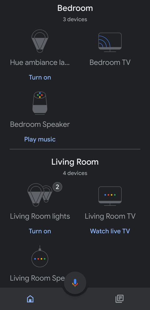 Screenshot shows the settings page for smart lights in the Google home app.