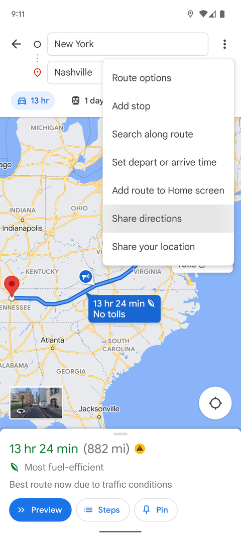 How to share your real-time Google Maps location and directions