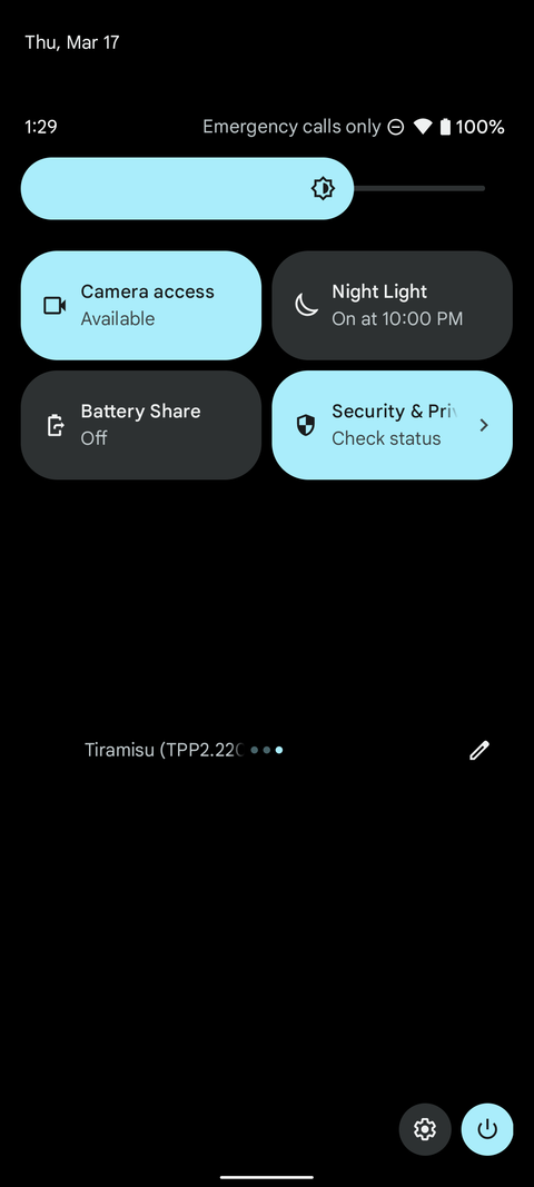 Android 13 DP2 makes the power and settings buttons easier to find in ...