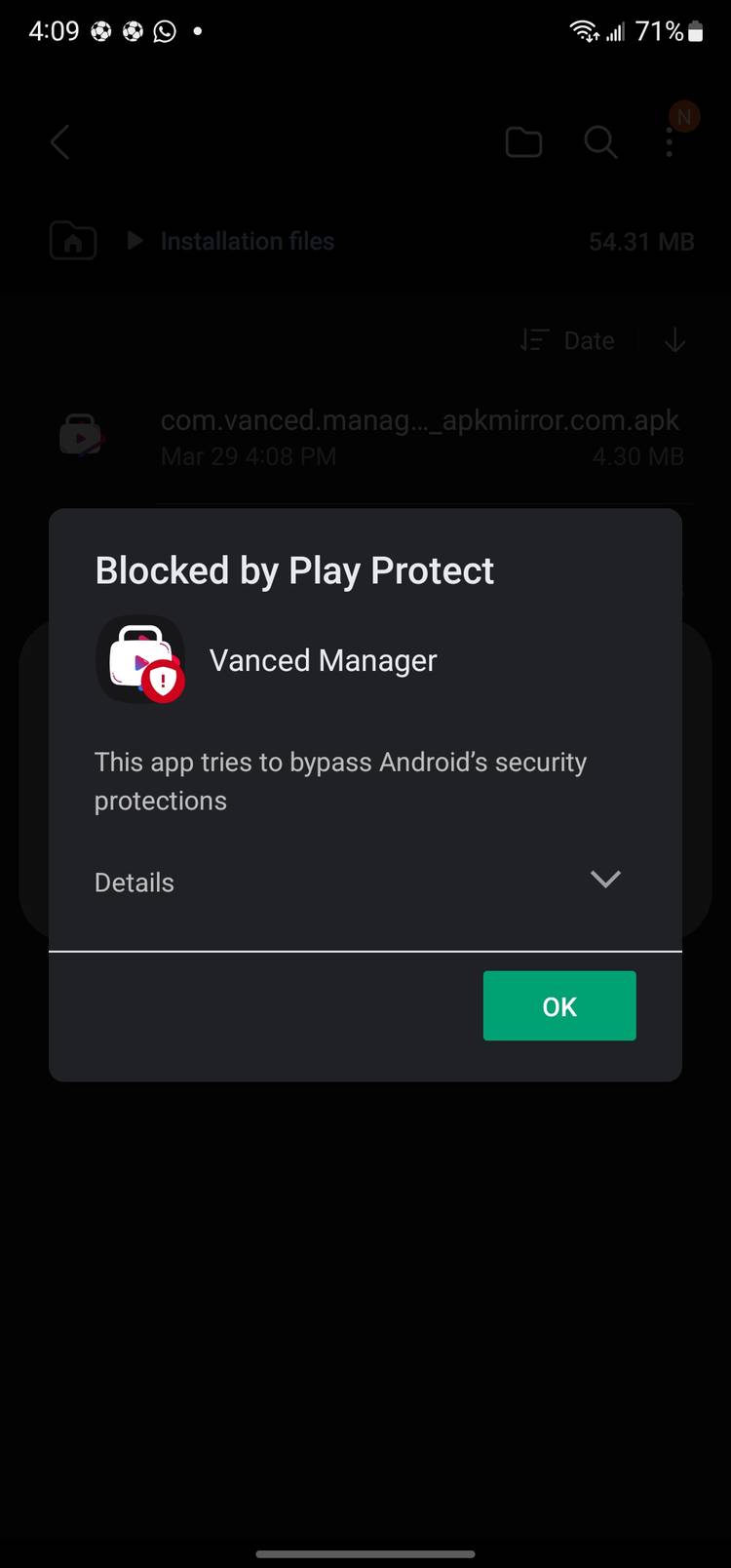 Google Play Protect is warning people to uninstall the Vanced
