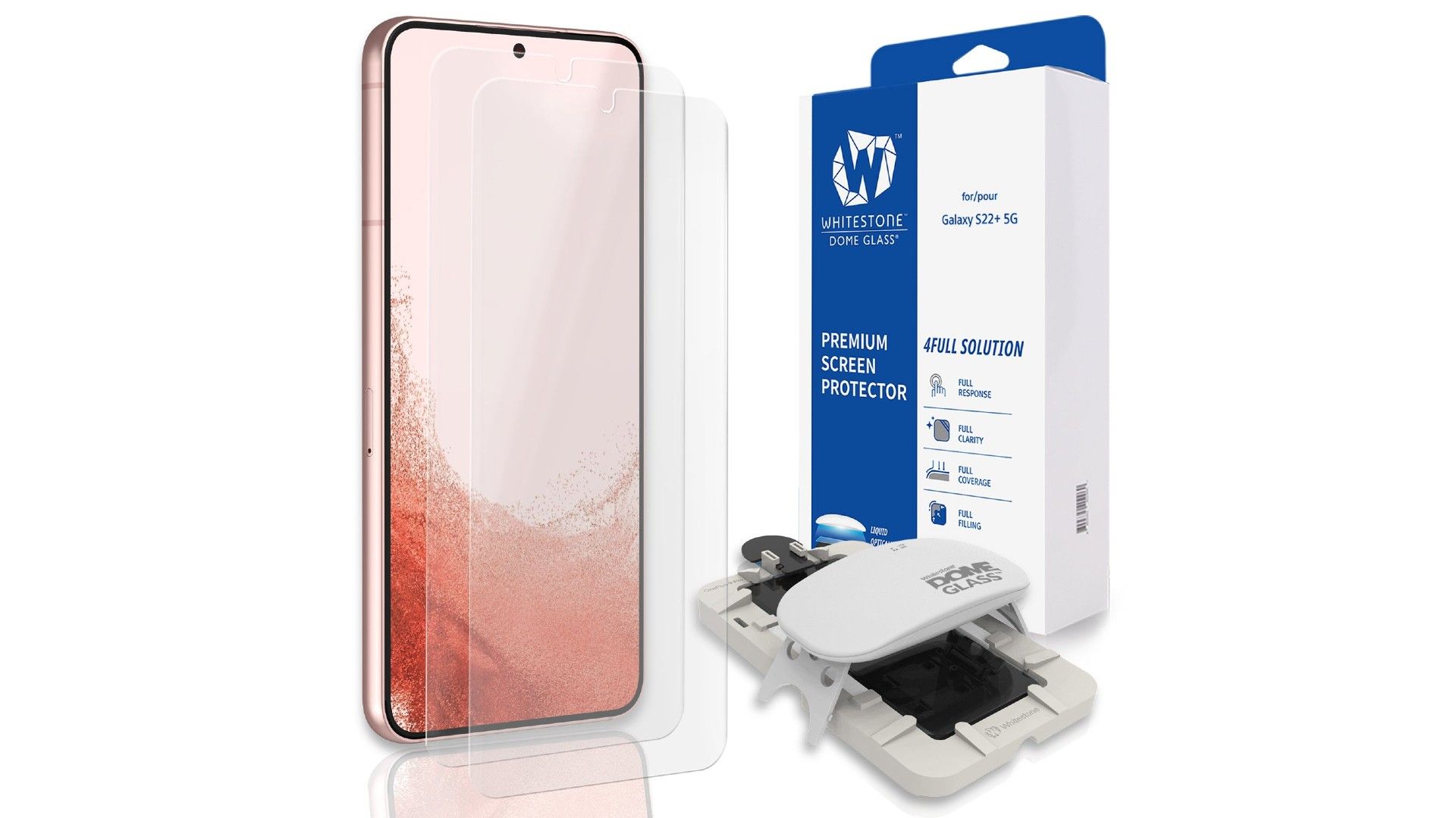 Pelindung Layar Kaca Kubah Whitestone untuk Samsung Galaxy S22+