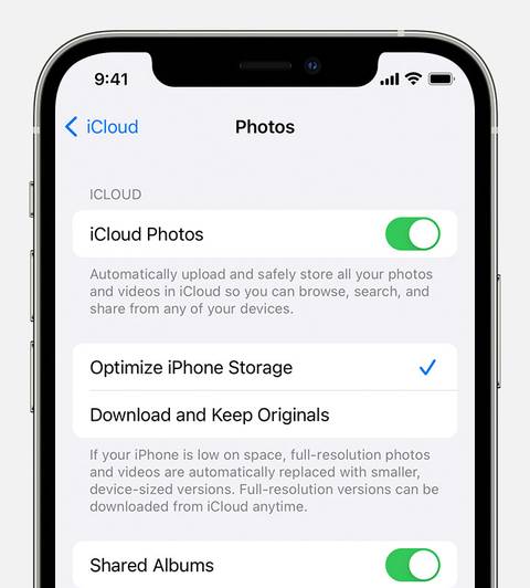 iphone-12-pro-settings-apple-id-icloud-photos-optimize-iphone-storage