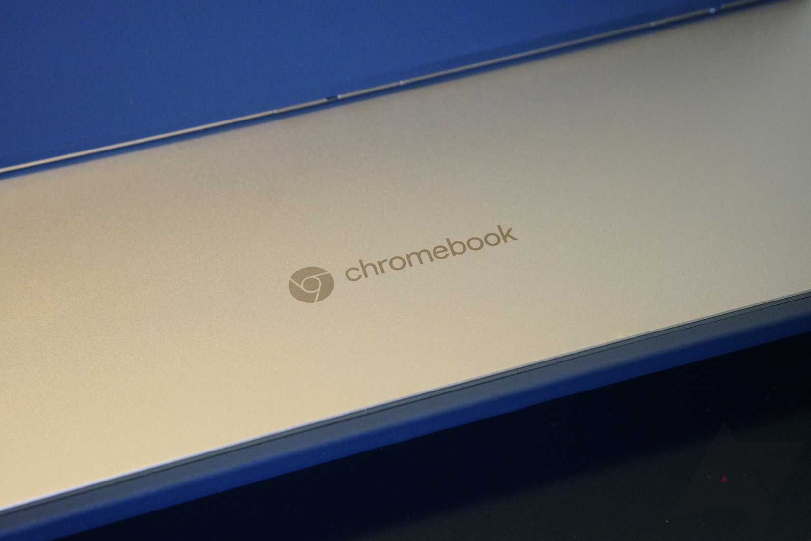 Chromebook logo on the back of the HP Chromebook x2 11