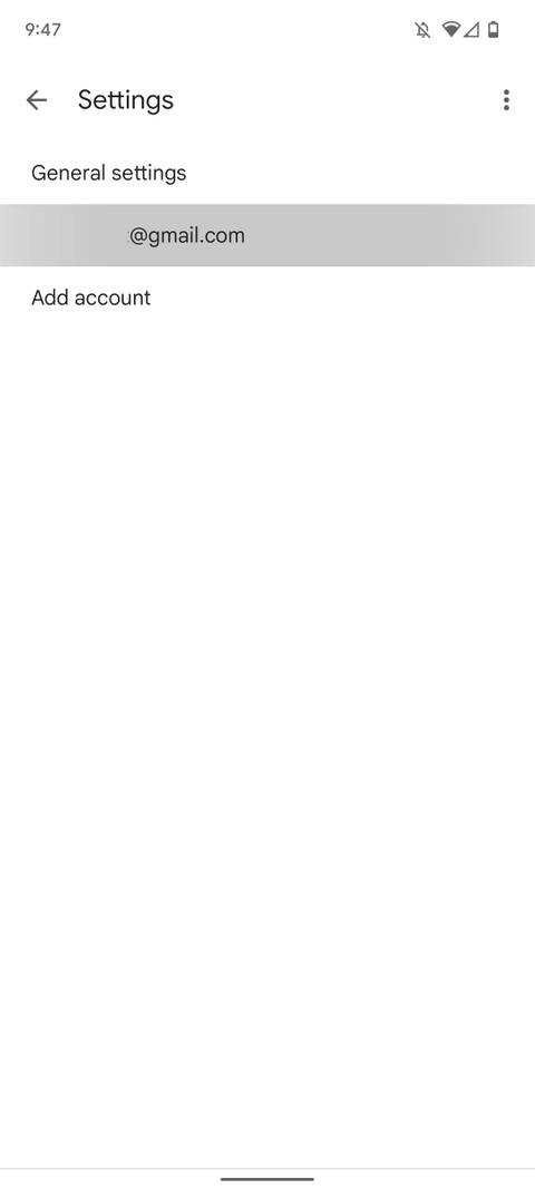 gmail settings screen