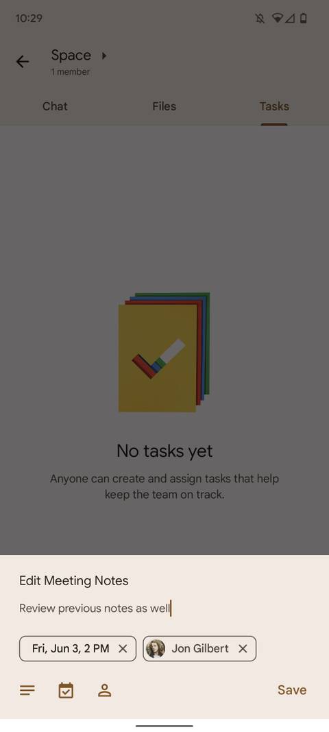 google chat app tasks feature assign popup