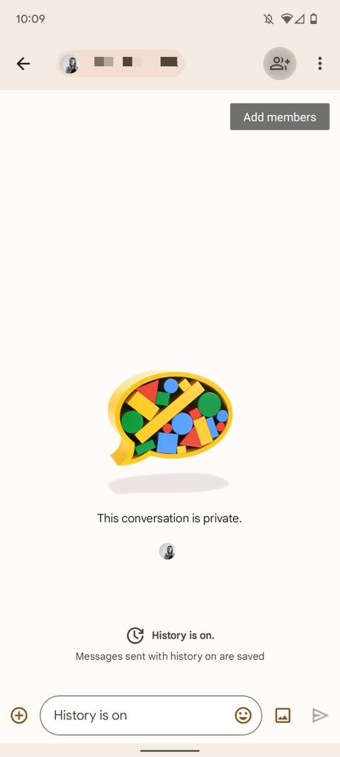 google chat new chat screen