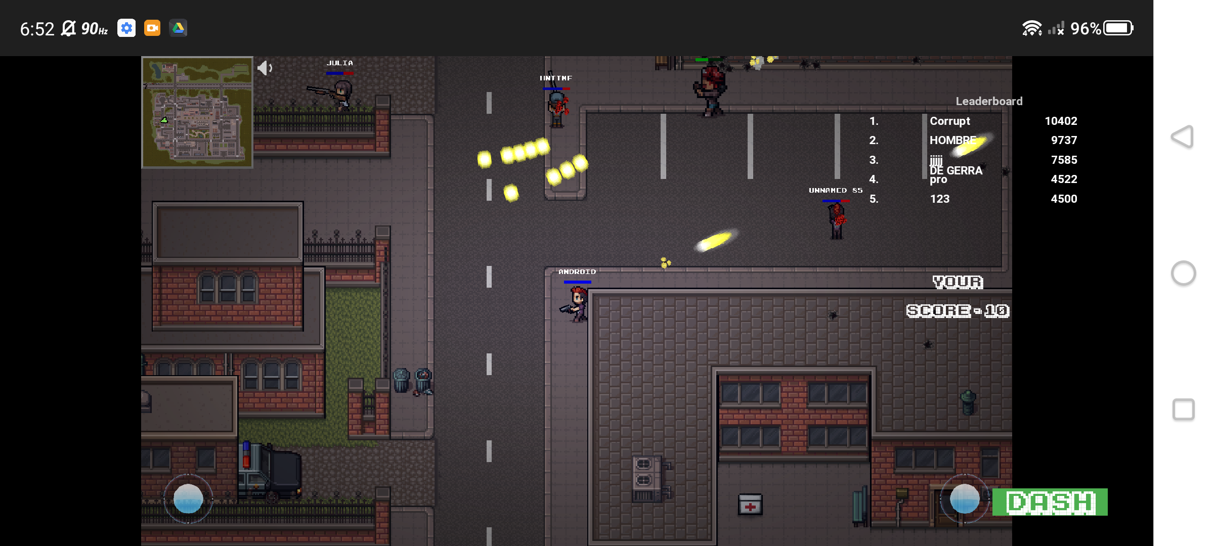 Screenshot of web-based mobile game Nightpoint.io gameplay.