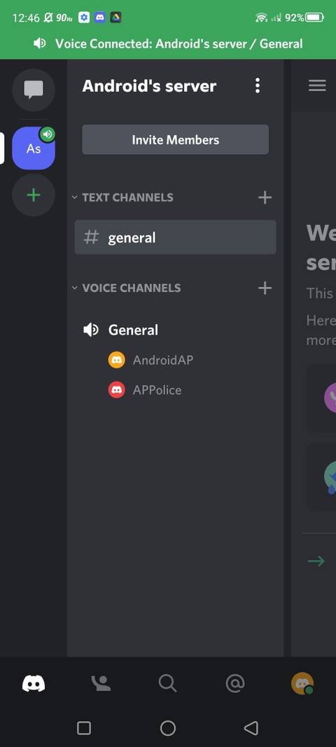Screenshot of Discord users in a voice channel after applying the mute status