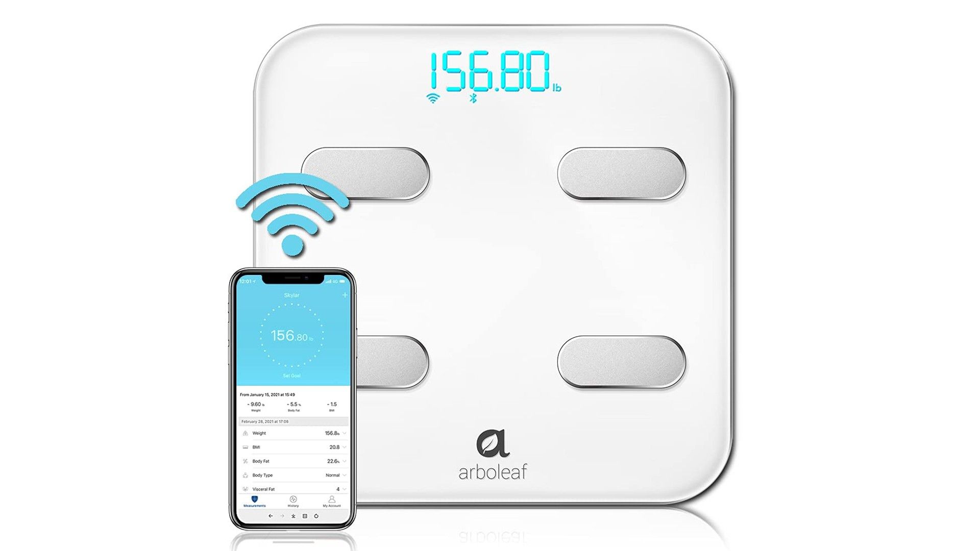 Arboleaf Digital Scale - Smart Scale Wireless Bathroom Weight Scale with iOS