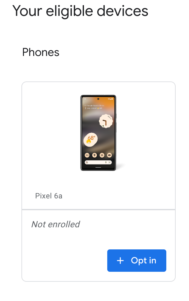 Google Pixel 6a picks up its first Android 13 beta