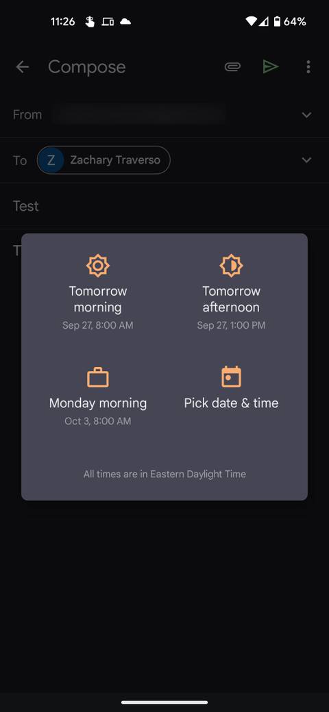 how to schedule an email in gmail reply
