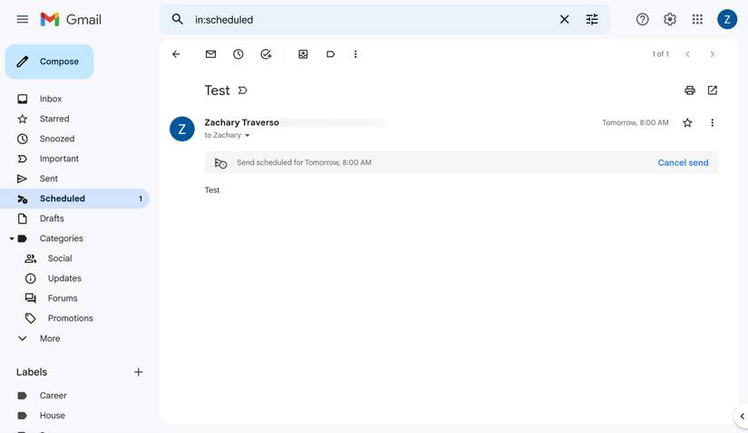 how to cancel schedule email in gmail