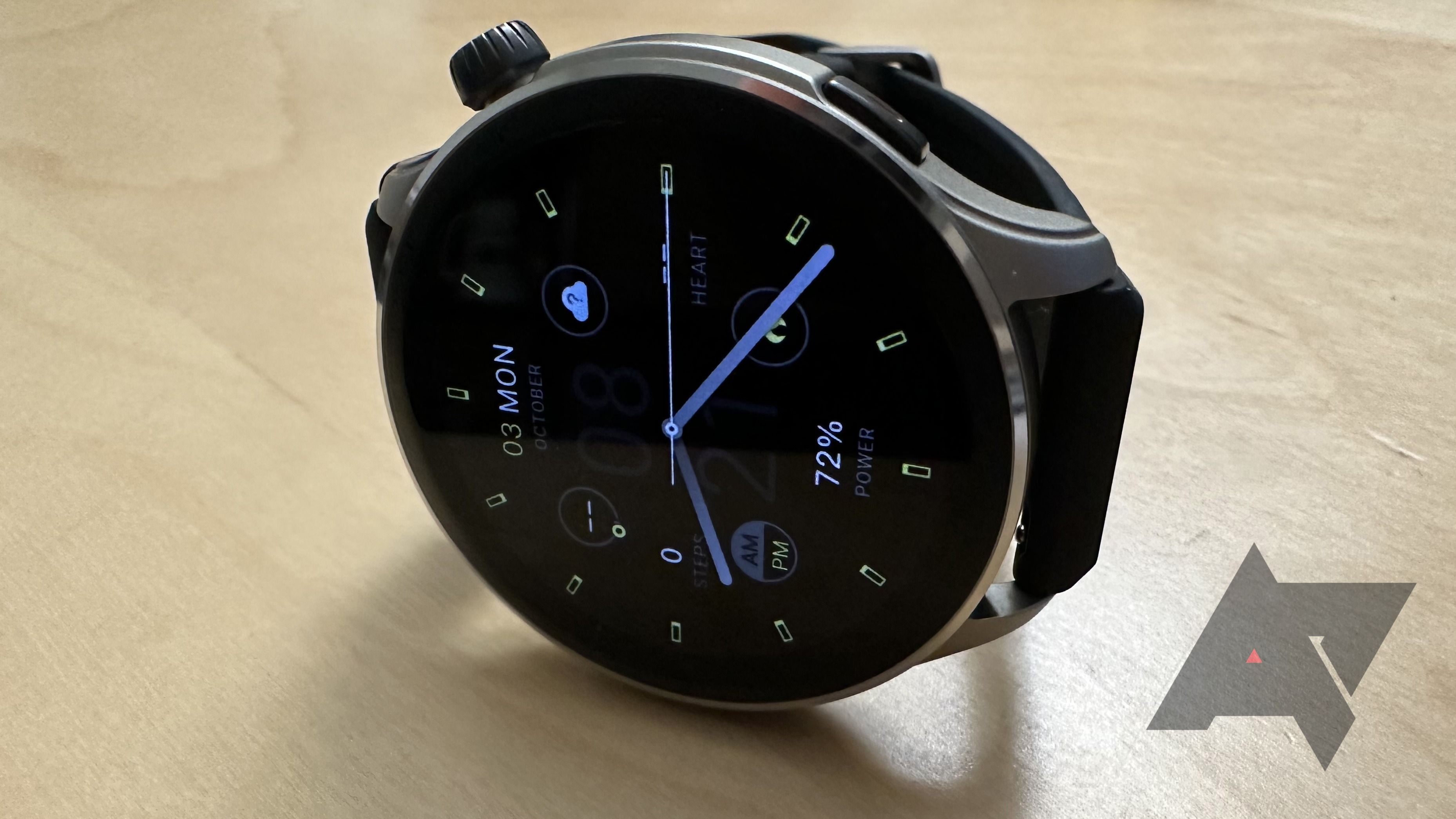 the Amazfit GTR 4's face, on its side