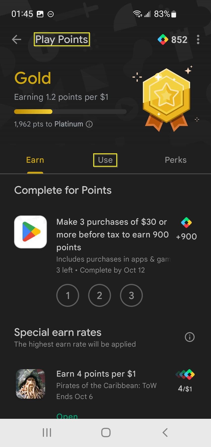 Google Play Points What They Are And How To Use Them Wisely Google Play Points Menu 