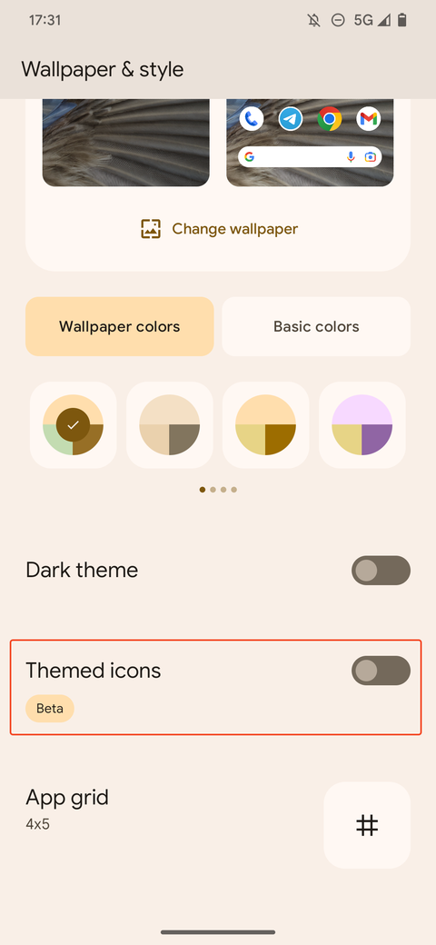 All of Android 13's themed icons and how to enable them