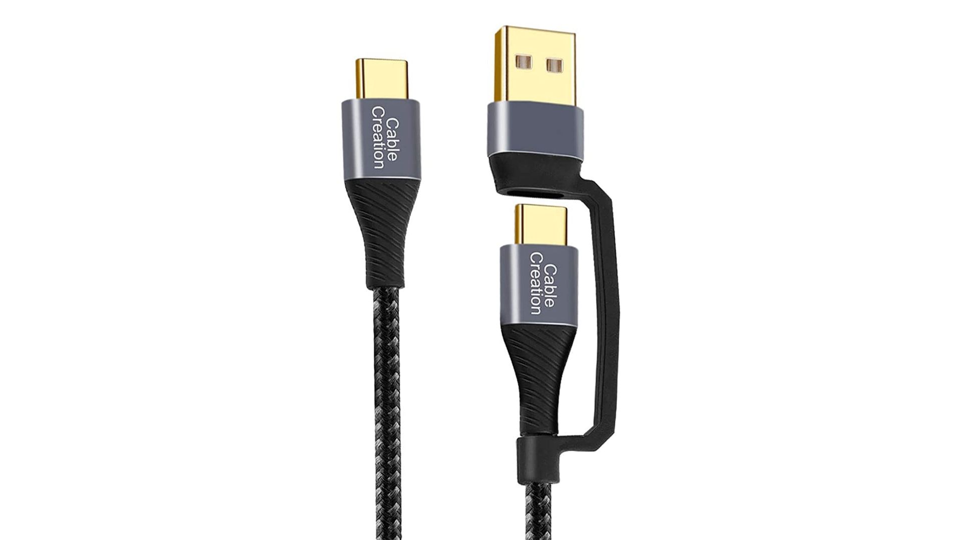 cablecreation two-in-one usb-c cable