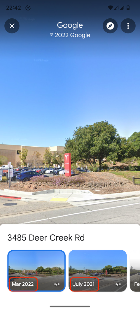 There are more time options to choose from using the Google Maps Timelapse feature for Android