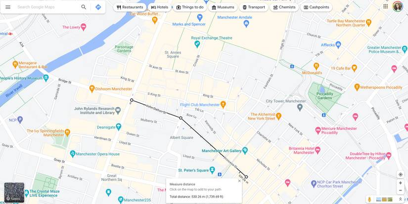 Road Map With Distance How to measure distance between two points in Google Maps