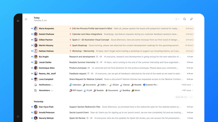 The Spark user interface