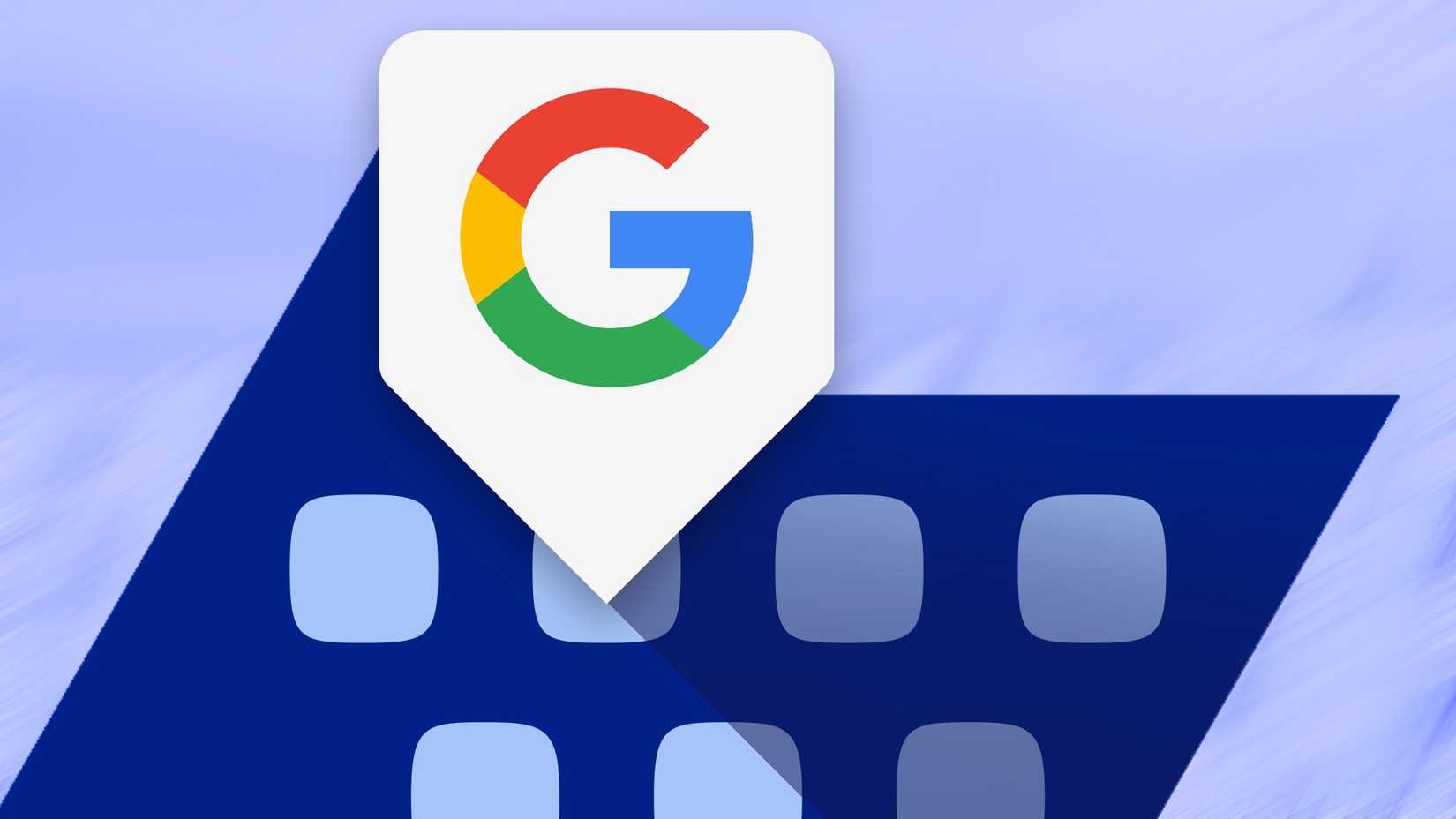 A stylized image depicting Gboard and the Google logo with the Android Police logo in the background