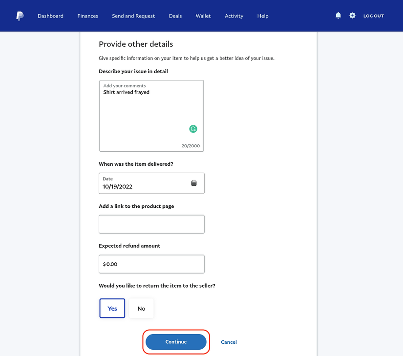 PayPal: How to get a refund