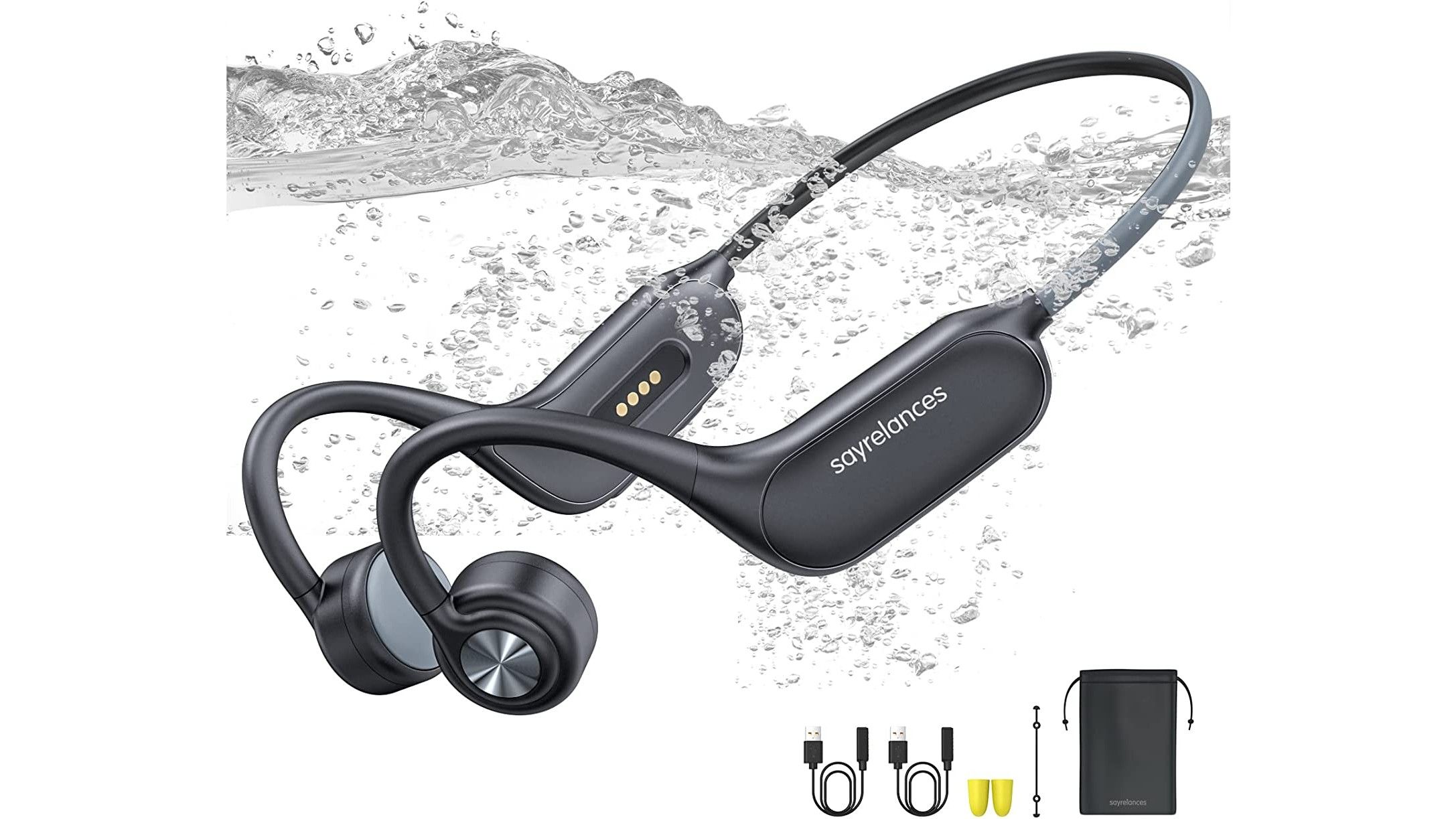 Sayrelances Waterproof Bone Conduction Headphones