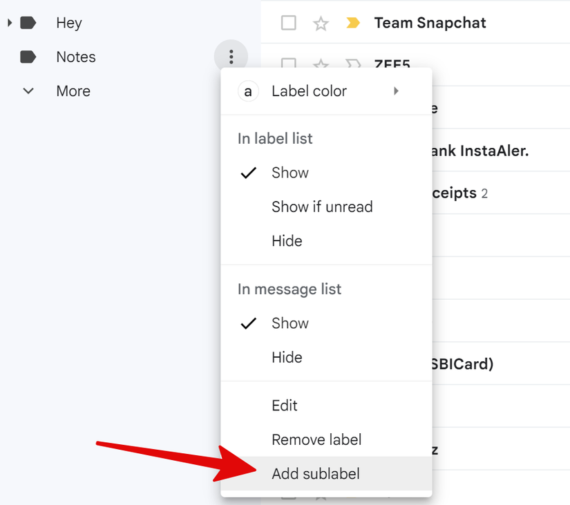 How to create labels in Gmail