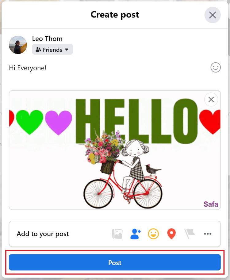 How to post a GIF on Facebook