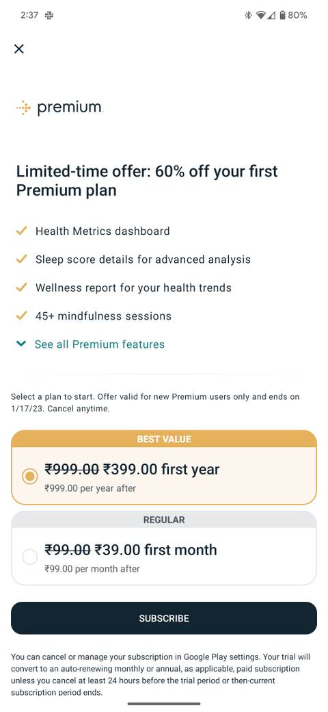 Fitbit Premium is 60% off to help you achieve your New Year's Resolution