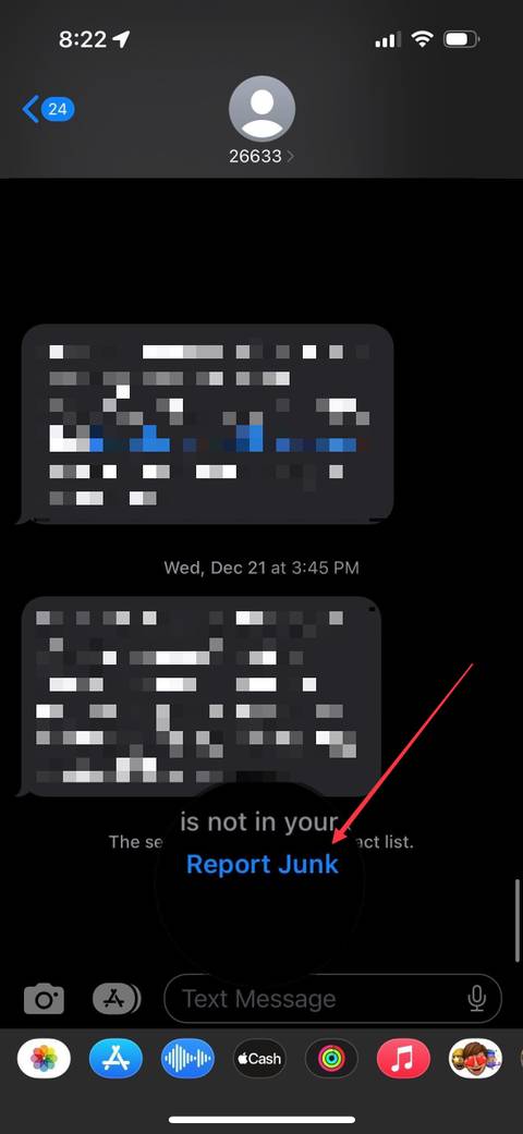 Imessage Spam Example How to report and block spam in iMessage