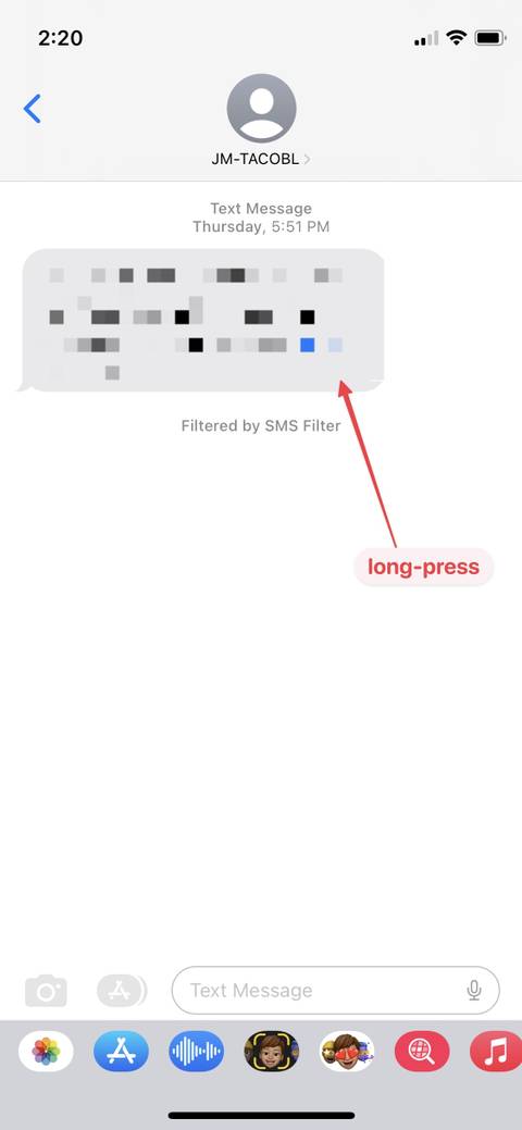 Imessage Spam Example How to report and block spam in iMessage