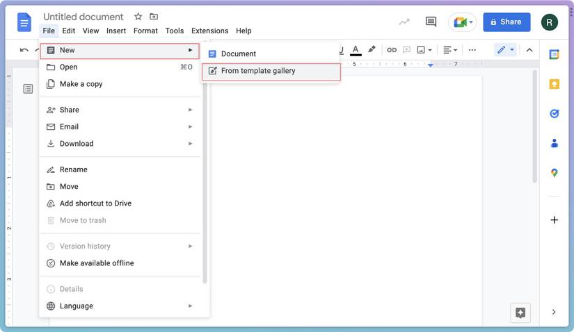 How to create and use templates in Google Docs