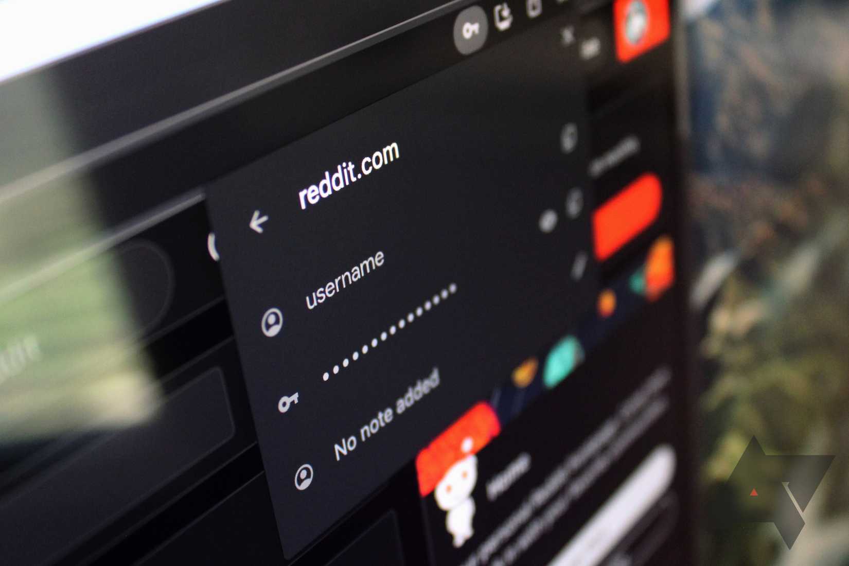 A imagem mostra um pop-up de nome de usuário e senha para reddit.com.
