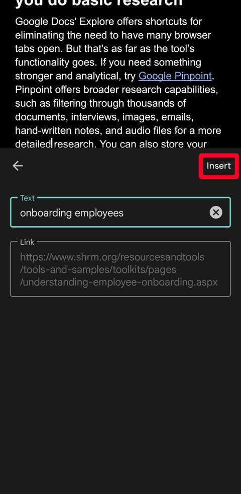 Google Docs: How to use the Explore too for research