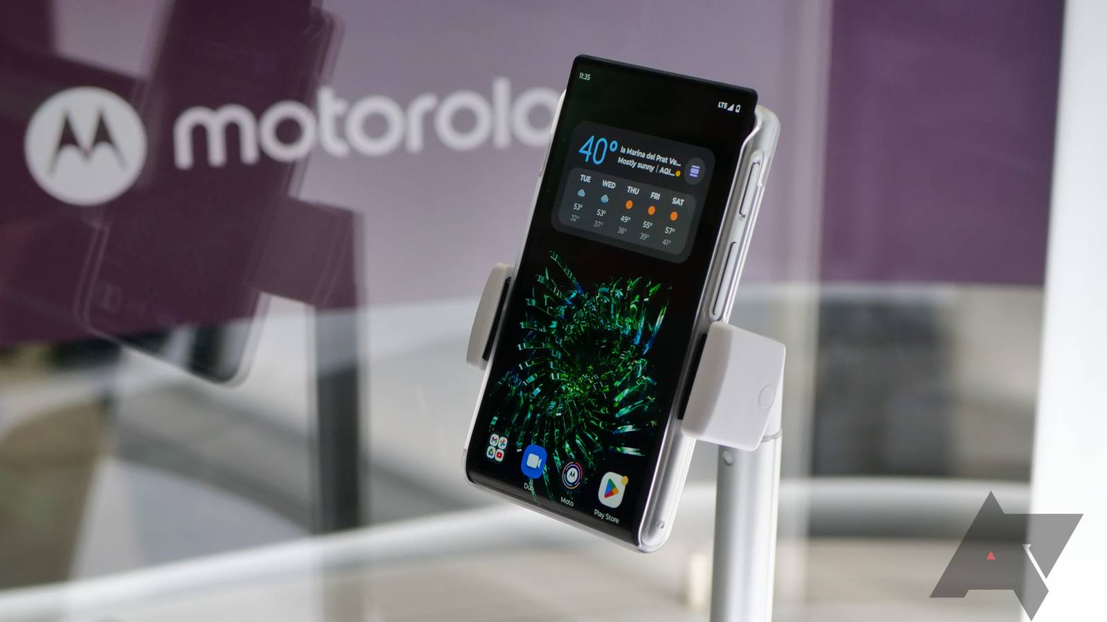 Get a close-up look at how Motorola's rollable phone works