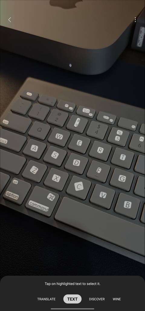 Scanning and copying text using Bixby Vision