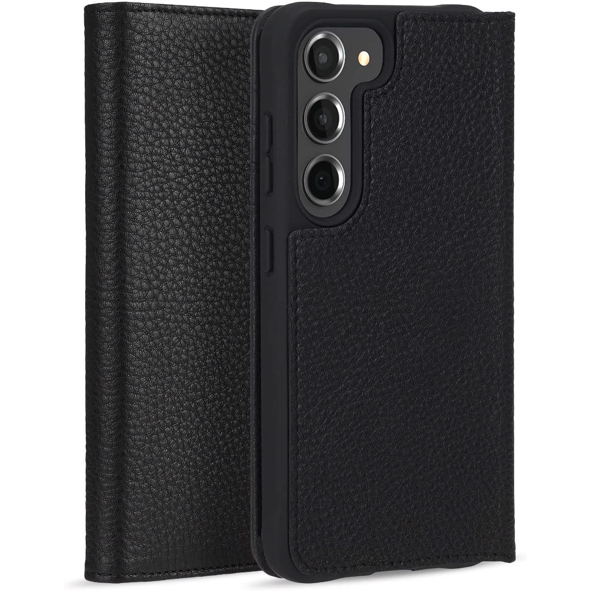 Torro Case Compatible with Samsung Galaxy S23 Ultra 5G Premium Leather Wallet Case with Kickstand and Card Slots (Dark Brown)