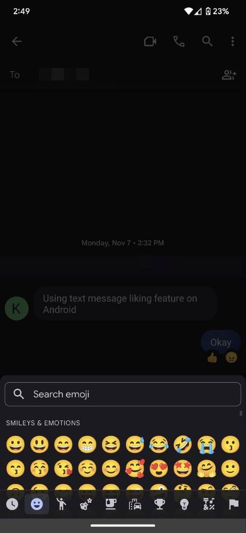 Text Message Reactions How to react to a text message on your Android phone