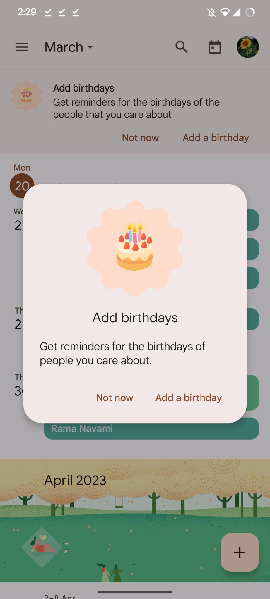 Google Calendar might soon support custom birthday reminders