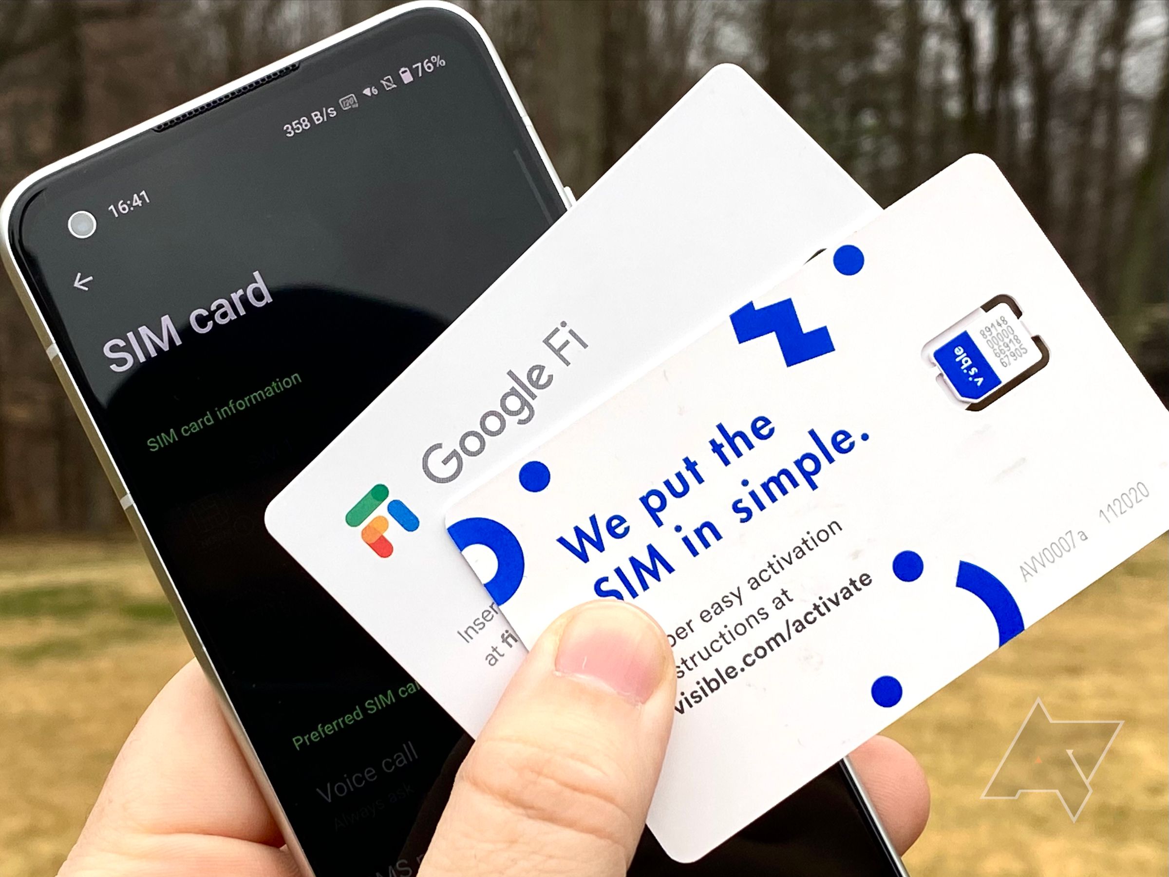 Google Fi and Visible SIM cards